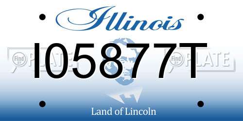 I05877T Illinois License Plate