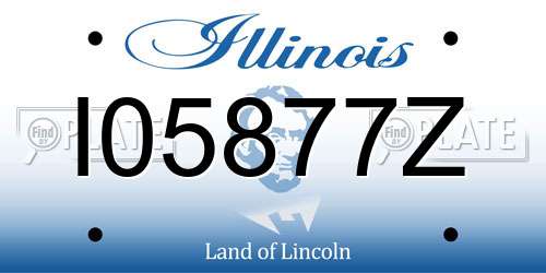 I05877Z Illinois License Plate