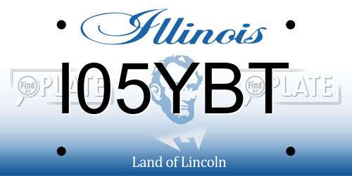 I05YBT Illinois License Plate