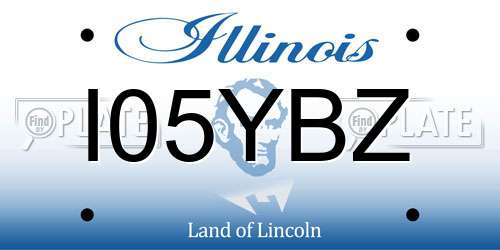 I05YBZ Illinois License Plate