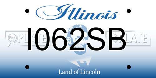 I062SB Illinois License Plate