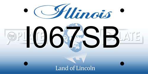 I067SB Illinois License Plate