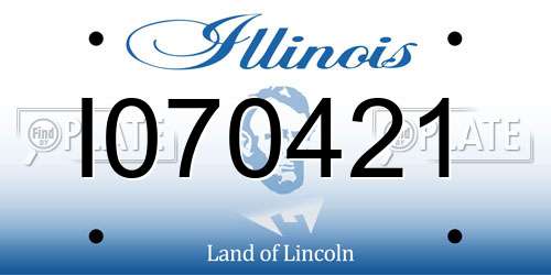 I070421 Illinois License Plate