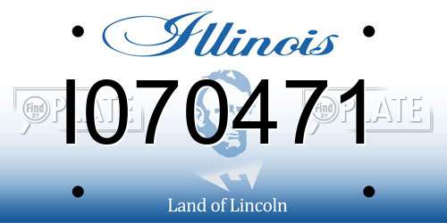 I070471 Illinois License Plate