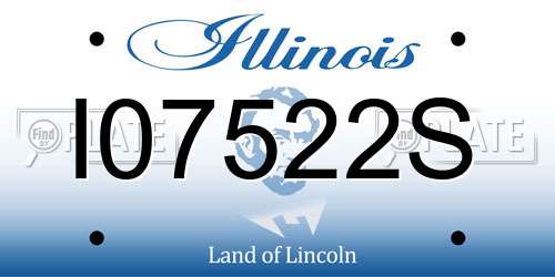 I07522S Illinois License Plate