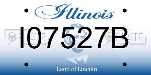 I07527B Illinois License Plate