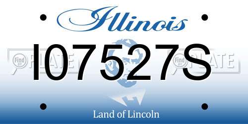 I07527S Illinois License Plate