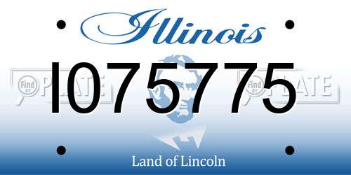 I075775 Illinois License Plate