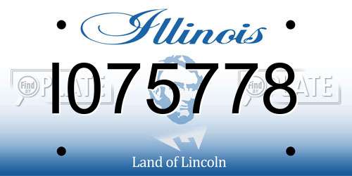 I075778 Illinois License Plate