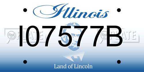 I07577B Illinois License Plate