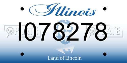 I078278 Illinois License Plate