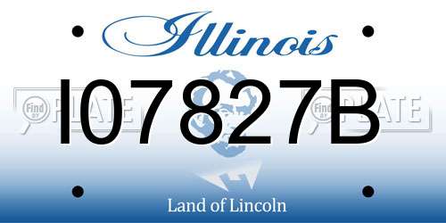 I07827B Illinois License Plate