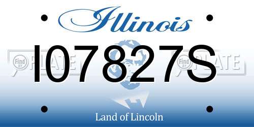 I07827S Illinois License Plate