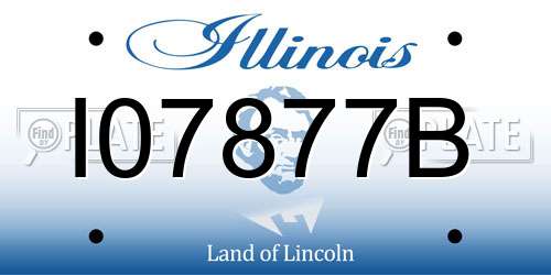 I07877B Illinois License Plate
