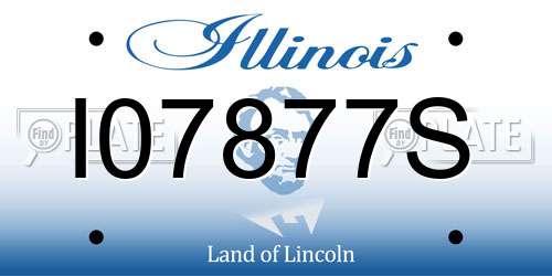 I07877S Illinois License Plate