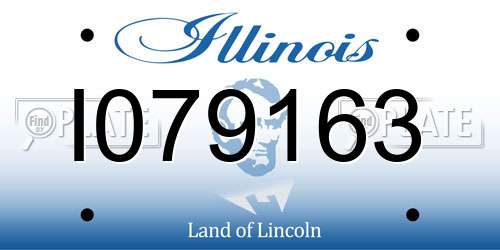 I079163 Illinois License Plate