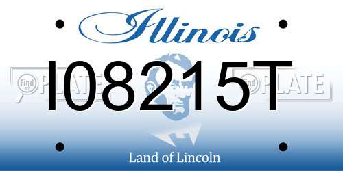 I08215T Illinois License Plate