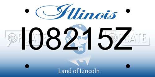 I08215Z Illinois License Plate