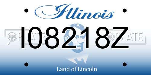 I08218Z Illinois License Plate