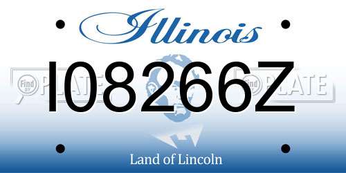 I08266Z Illinois License Plate