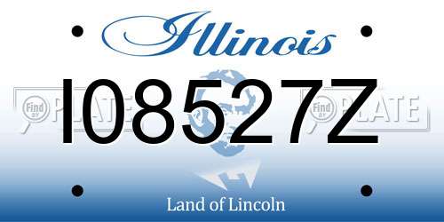 I08527Z Illinois License Plate
