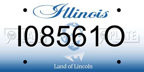 I08561O Illinois License Plate