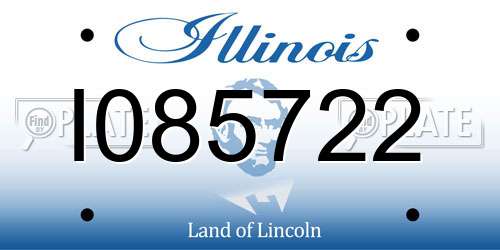 I085722 Illinois License Plate