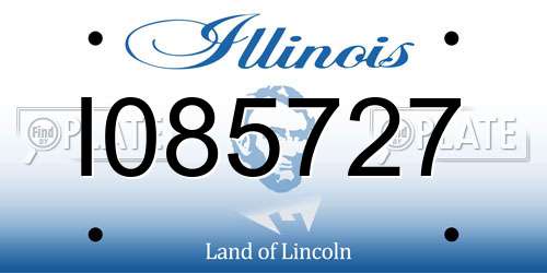 I085727 Illinois License Plate