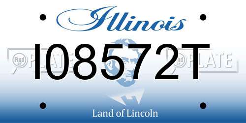 I08572T Illinois License Plate