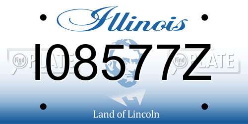I08577Z Illinois License Plate