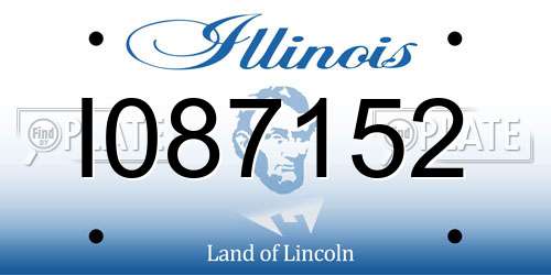 I087152 Illinois License Plate