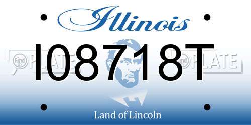 I08718T Illinois License Plate