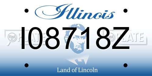 I08718Z Illinois License Plate
