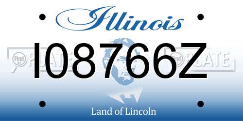 I08766Z Illinois License Plate