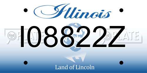 I08822Z Illinois License Plate