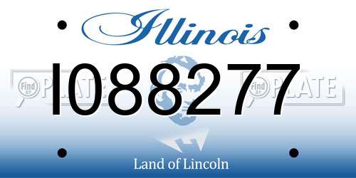 I088277 Illinois License Plate
