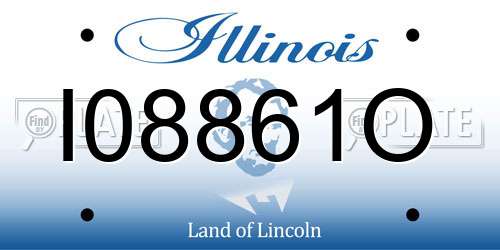 I08861O Illinois License Plate