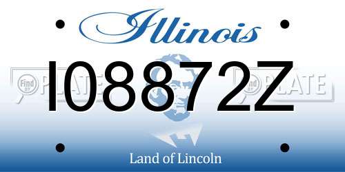 I08872Z Illinois License Plate