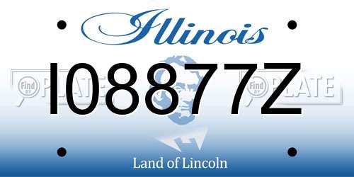 I08877Z Illinois License Plate