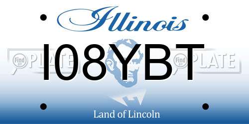 I08YBT Illinois License Plate