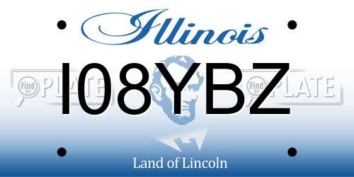 I08YBZ Illinois License Plate