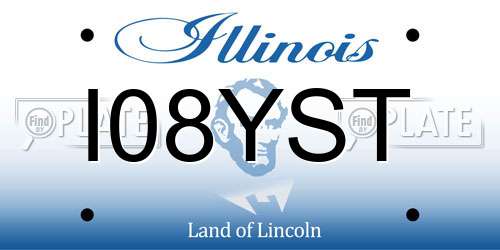 I08YST Illinois License Plate
