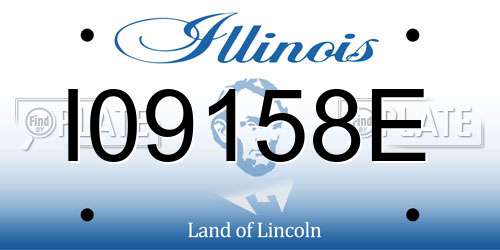 I09158E Illinois License Plate