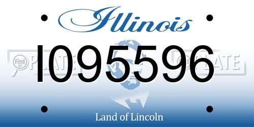 I095596 Illinois License Plate