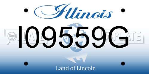 I09559G Illinois License Plate