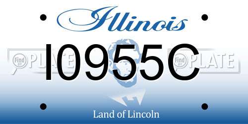 I0955C Illinois License Plate