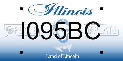 I095BC Illinois License Plate