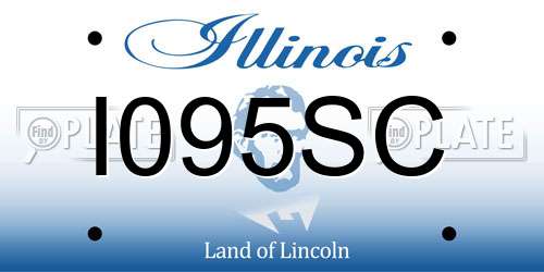 I095SC Illinois License Plate