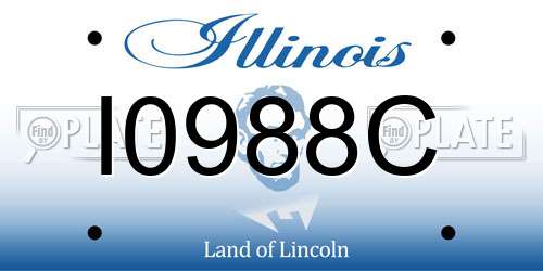 I0988C Illinois License Plate