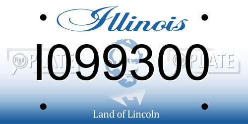I099300 Illinois License Plate